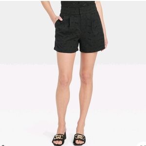 Women's high rise eyelet shorts